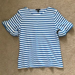 J. Crew Women’s Ruffle Cuff Short Sleeve Top